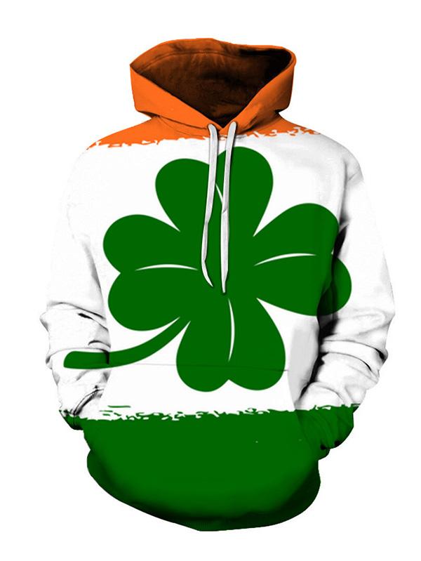 Irish Clover Hoodie St. Patrick's Day Shamrock Hooded, Drink Beer Shirt, Let Drink Patrick Day PO0215