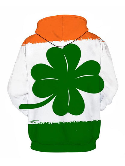 Irish Clover Hoodie St. Patrick's Day Shamrock Hooded, Drink Beer Shirt, Let Drink Patrick Day PO0215