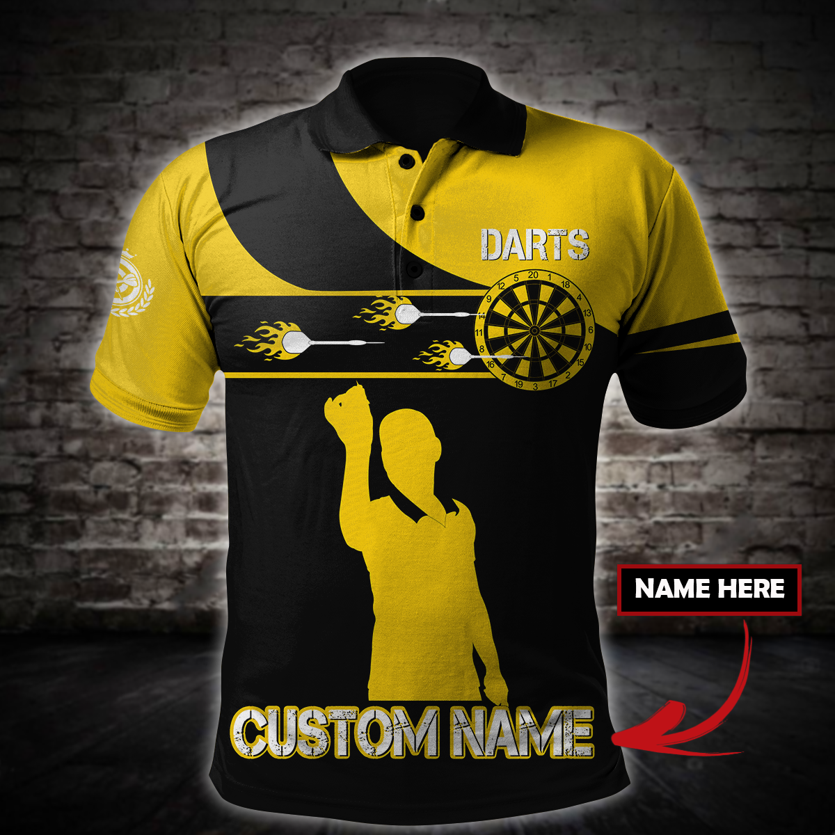 3D All Over Print Dart Polo Shirt, Custom Name Shirt for Dart Team, Player DMO0232