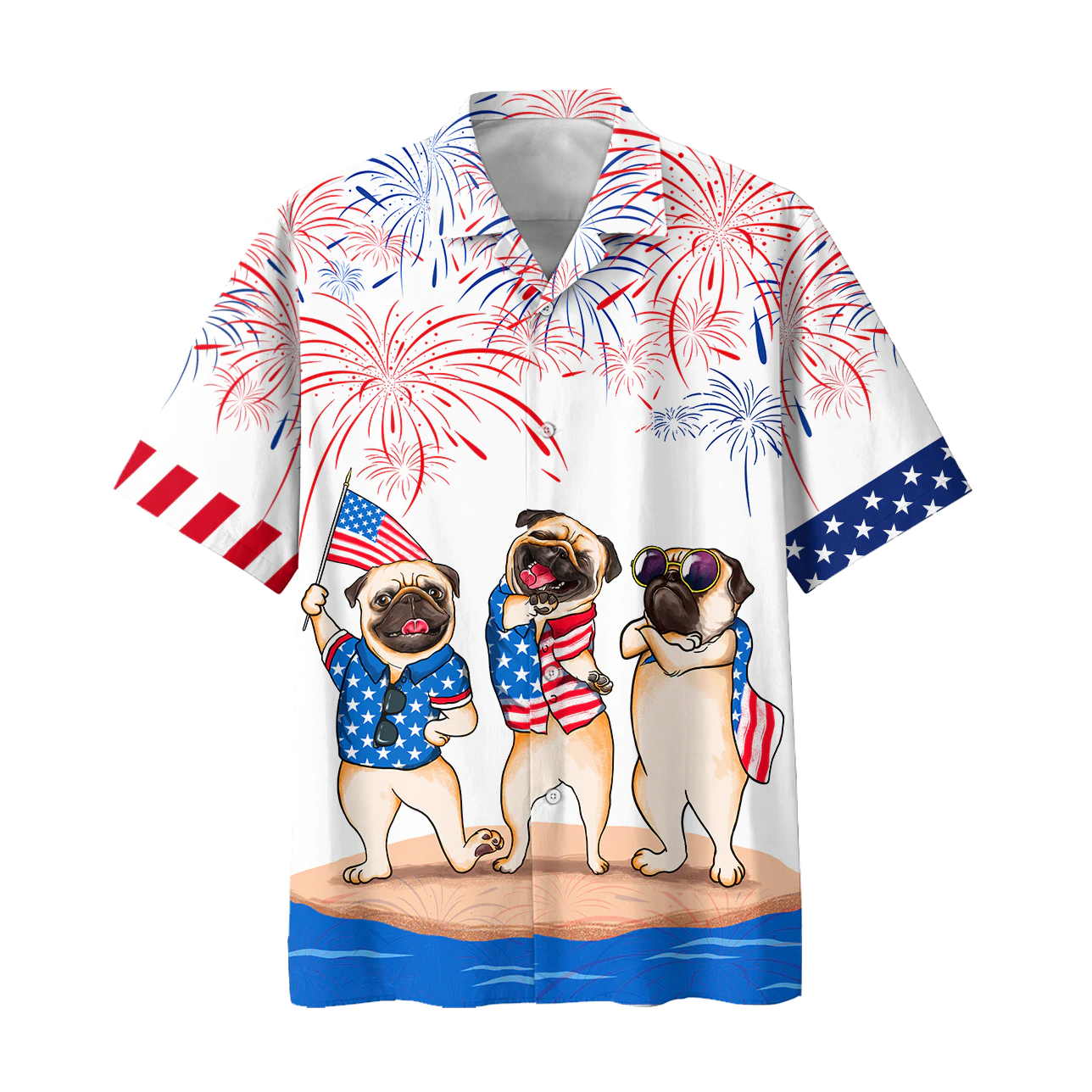 Pug 4th of july hawaiian shirt - Independence Day Is Coming, USA Patriotic Hawaiian Shirt HO0720