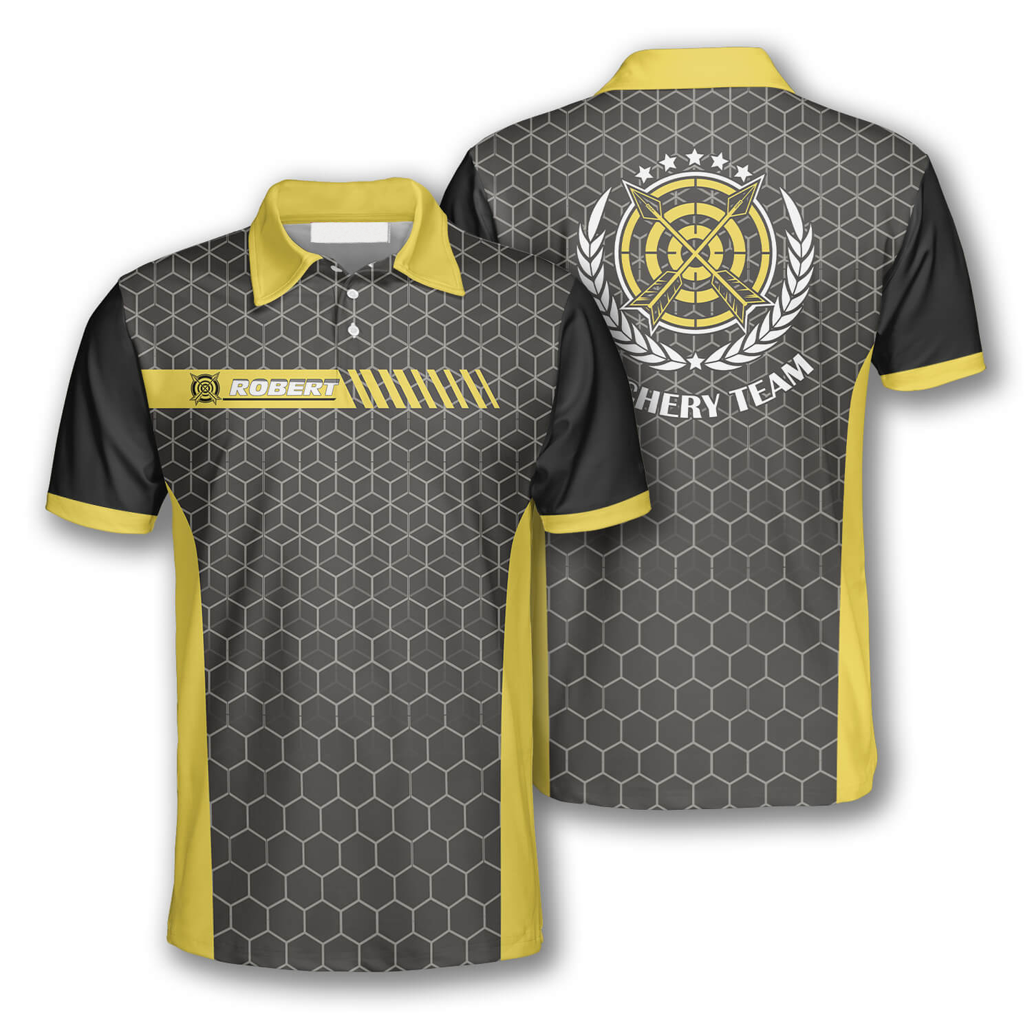 3D All Over Print Archery Honeycomb Pattern Emblem Custom Archery Shirts for Men AO0028