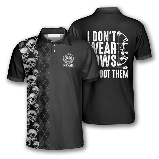 I Don’t Wear Bows I Shoot Them Custom Archery Shirts for Men, Personalized Archery Polo Shirt AO0066