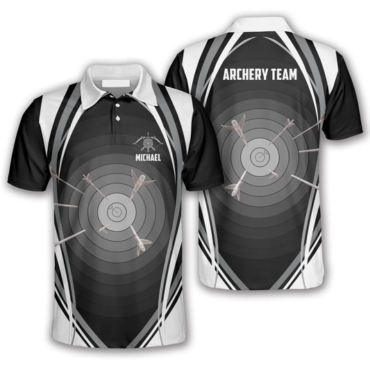 Personalized 3D All Over Print Archery Perfect Shot Custom Archery Polo Shirts For Men AO0031