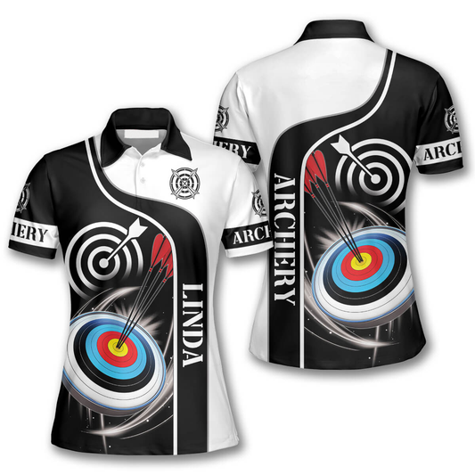 Archery Targets Black White Custom Archery Shirts for Women, Gift for Her, Archery Shirt AO0070