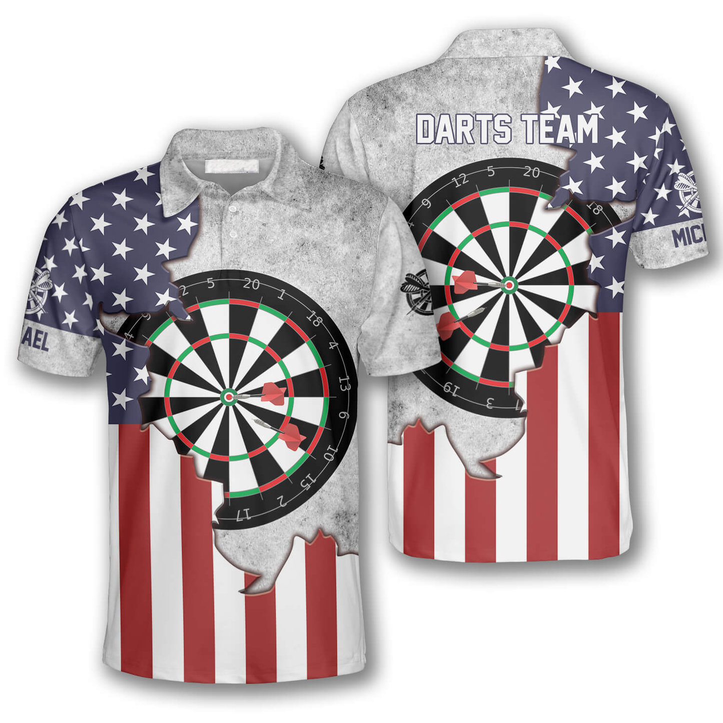 Personalized Dart Board USA Flag 3D Custom Darts Shirts, Flag Vintage Dart Gift DMO0177