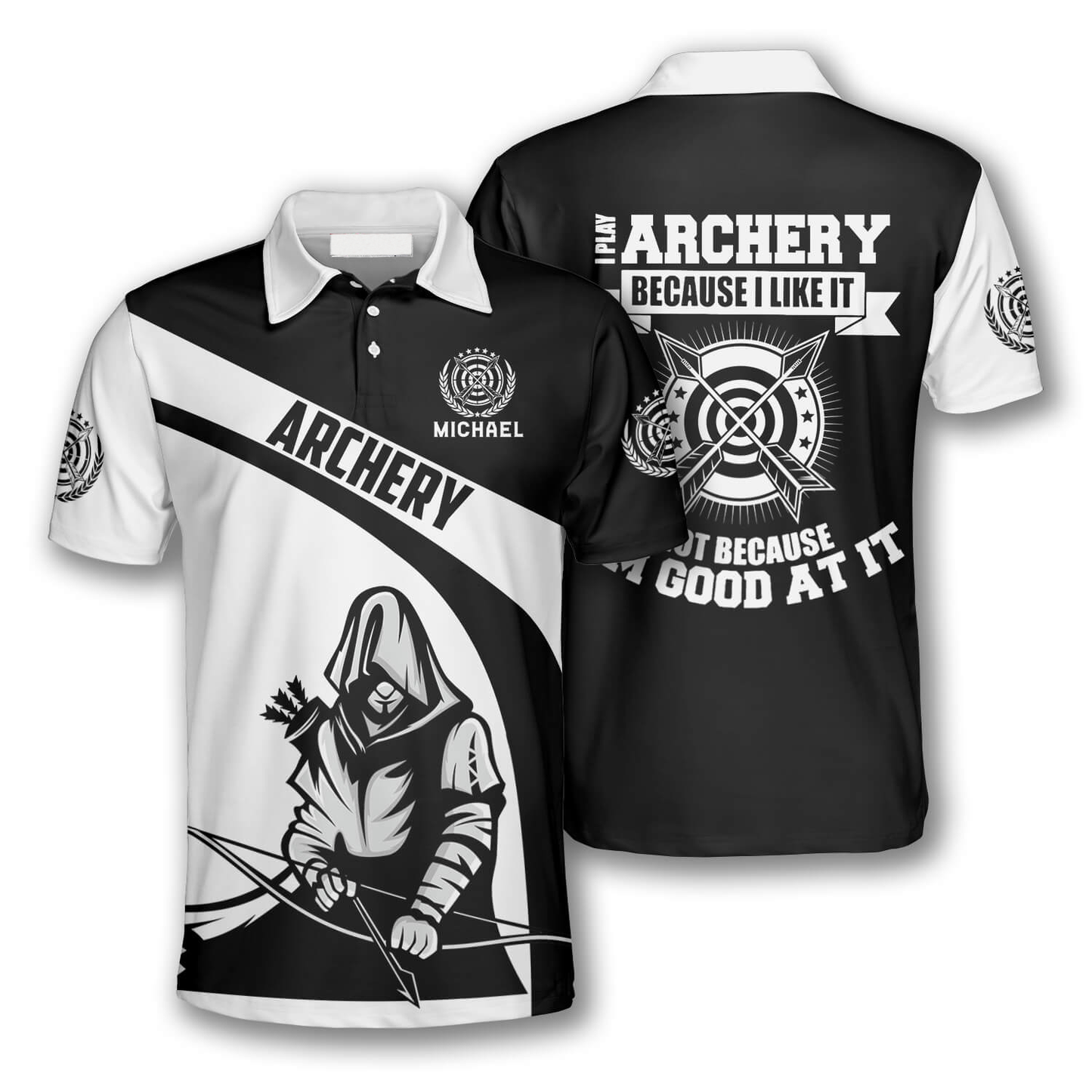 I Play Archery Because I Like It Custom Archery Shirts for Men, Uniform for Archery Player AO0067