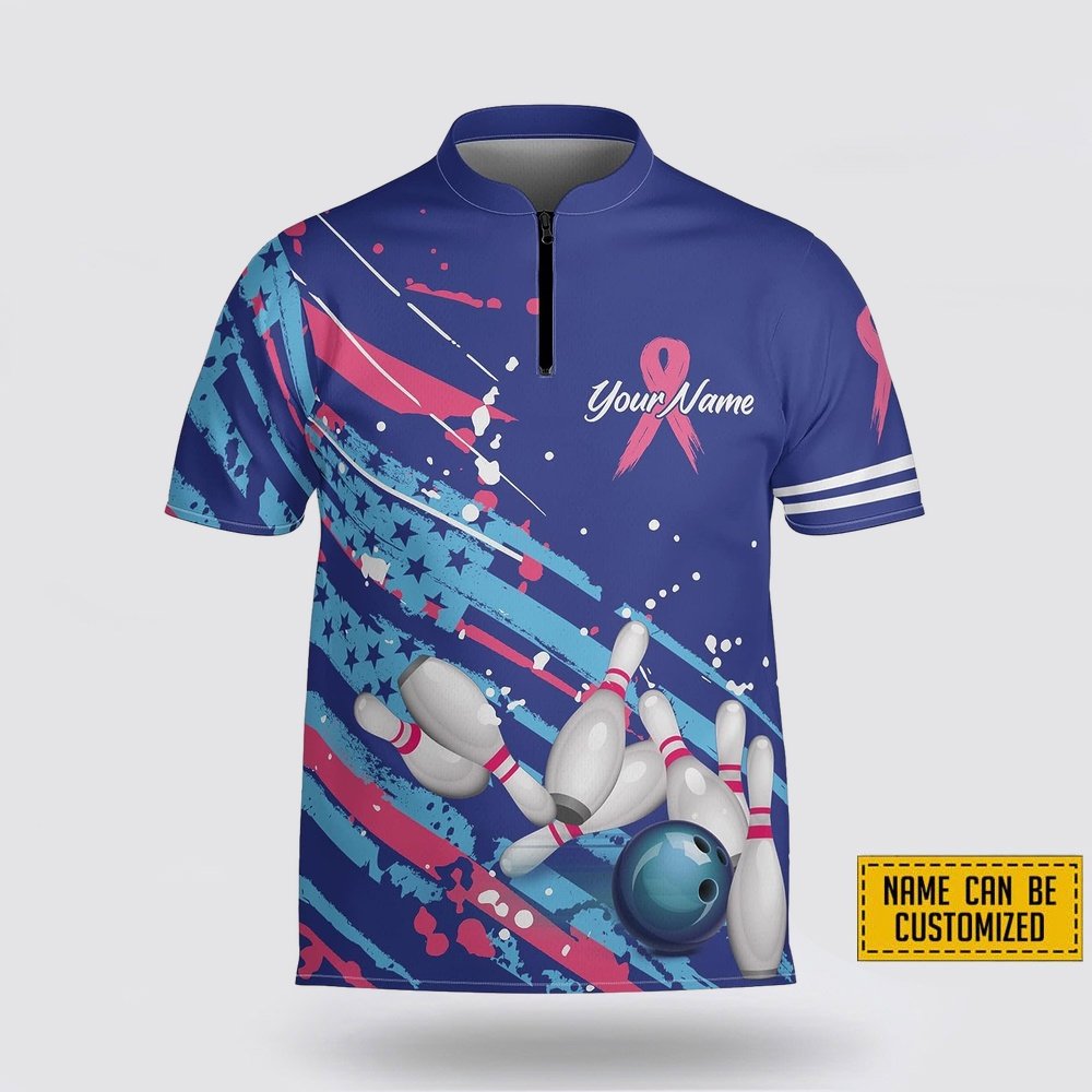 Custom Breast Cancer Bowling Jersey BO0065