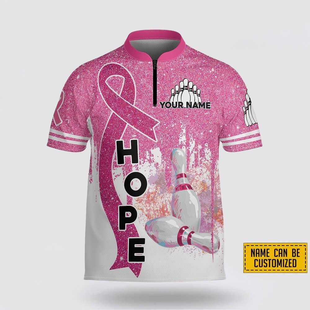 Custom Breast Cancer Bowling Jersey BO0064