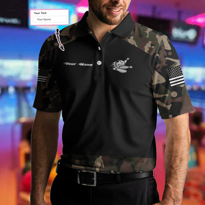 Custom Camo Bowling Polo Shirts BO0040