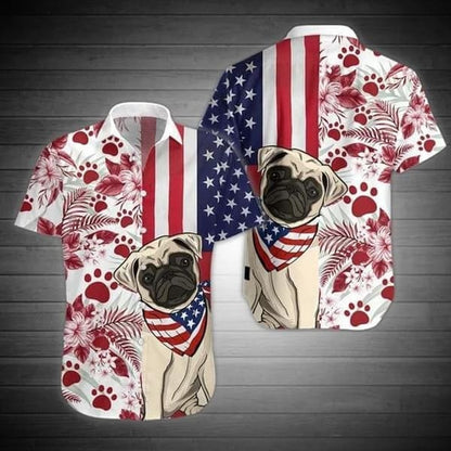 Hawaiian Aloha Shirts American Flag 4Th Of July Jee HO1322