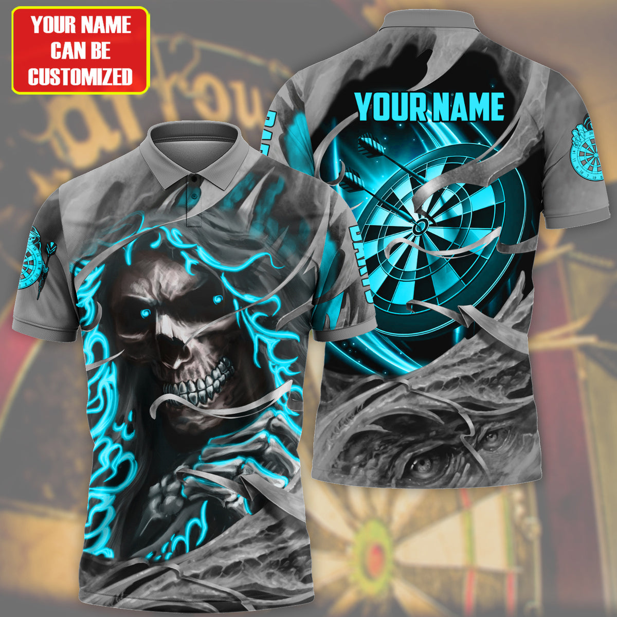 Lasfour Reaper Darts All Over Printed Personalized Name Unisex 3D Shirt ( More Color Options ) DMA0088