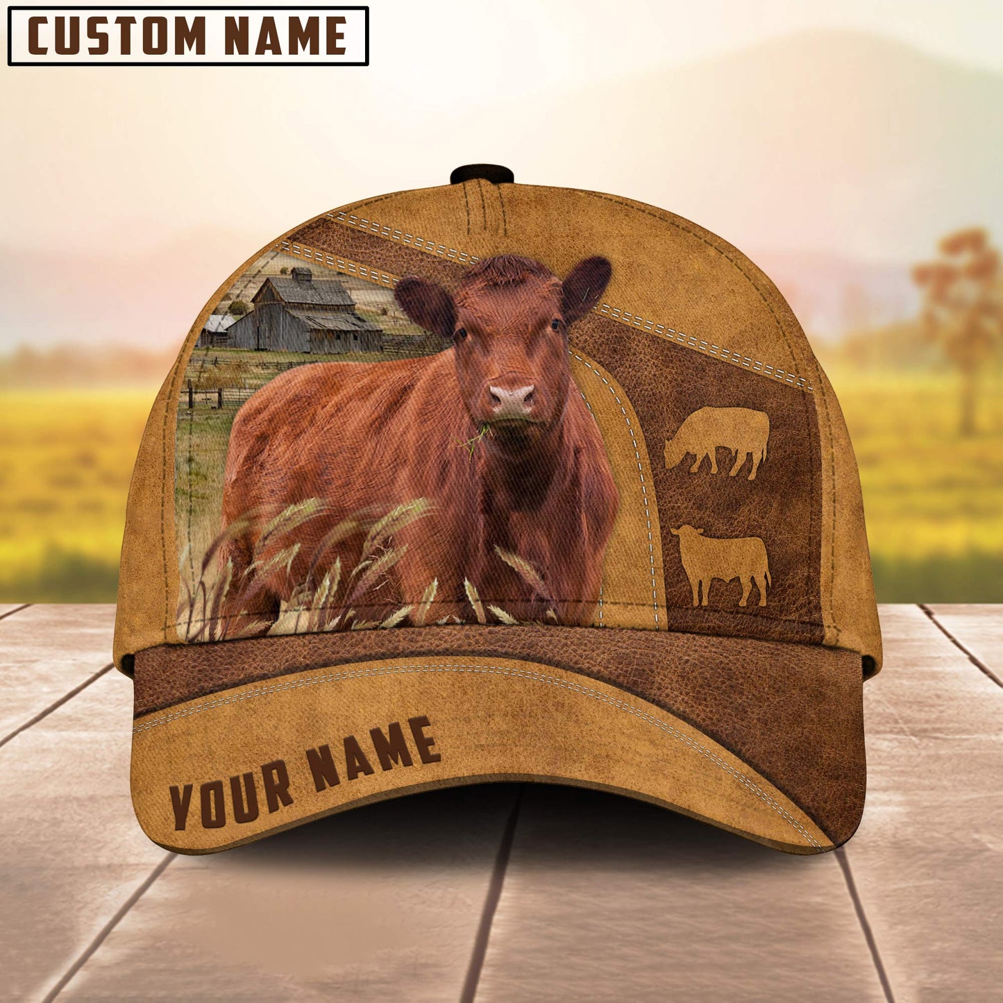Personalized Red Angus Cattle Cap, Cattle Hat, Farm Baseball Hat, Cap Hat For Farmer Farm Lover CO1016