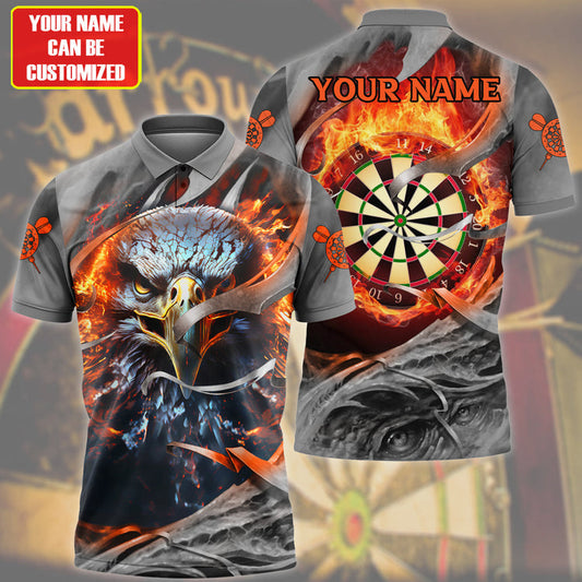 Lasfour Flame Eagle 2 Darts Personalized Name 3D Shirt DMA0188