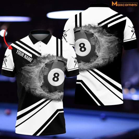 Lasfour Billiard Shirt Black And White Pattern Personalized Unisex Shirt BIA0047