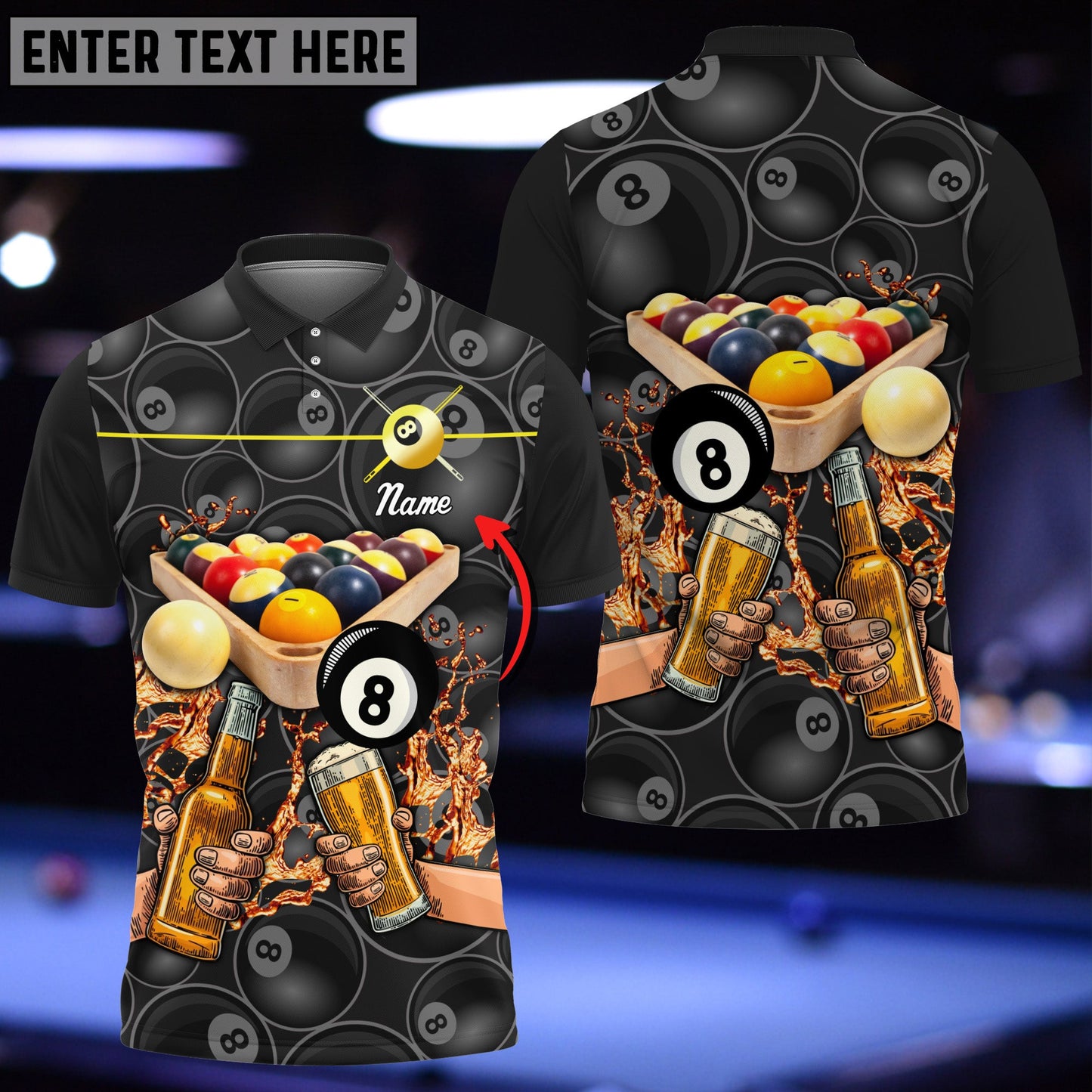 Lasfour 3D All Over Print Billiard And Beer Personalized Unisex Shirt BIA0901