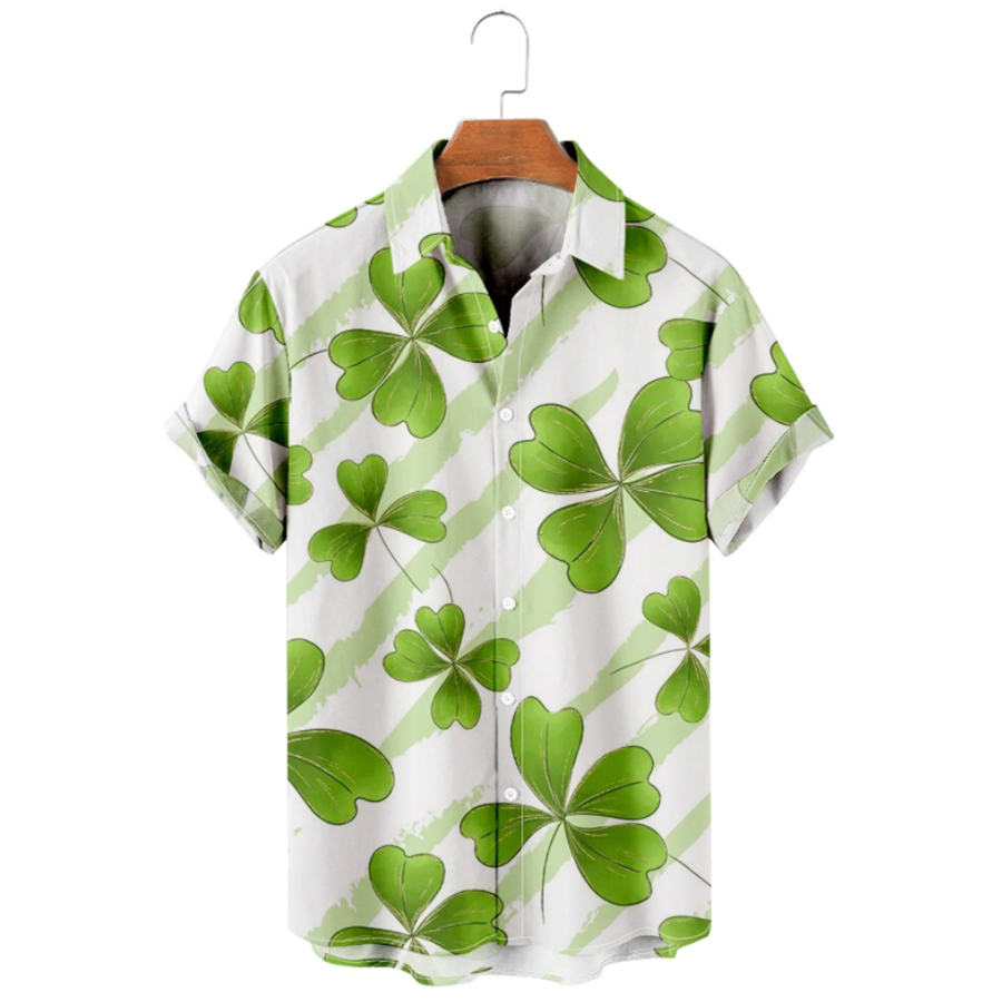 Saint Patrick's Day Of Gold Golden Hawaiian Shirt, St. Patrick's Day 3d Shirt, Shamrock Hawaiian Shirt PO0074