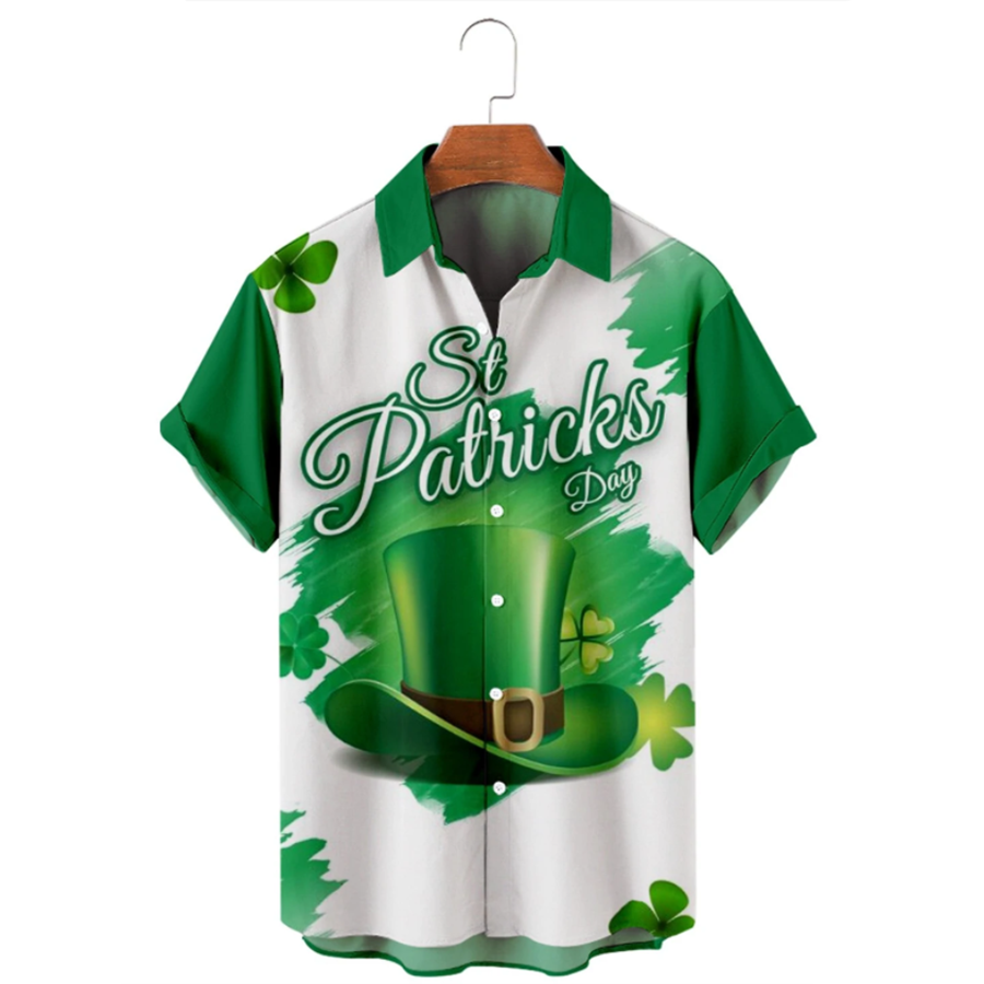 St. Patrick's Hawaiian Shirt, Irish Hawaiian, Gift for men PO0071