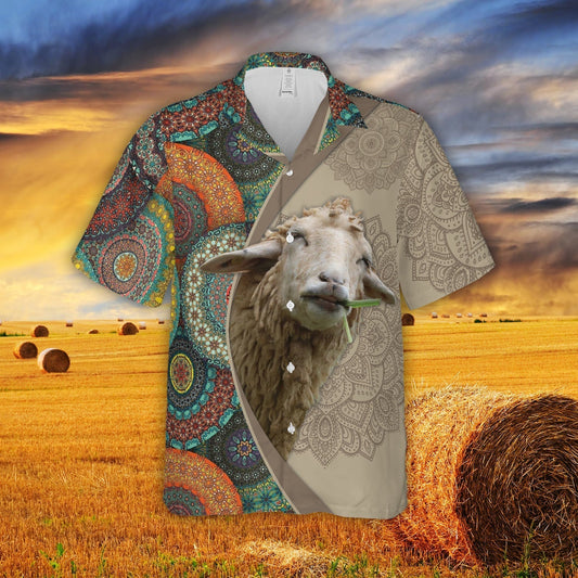 Mandala Pattern Sheep All Over Printed 3D Hawaiian Shirt HO5379