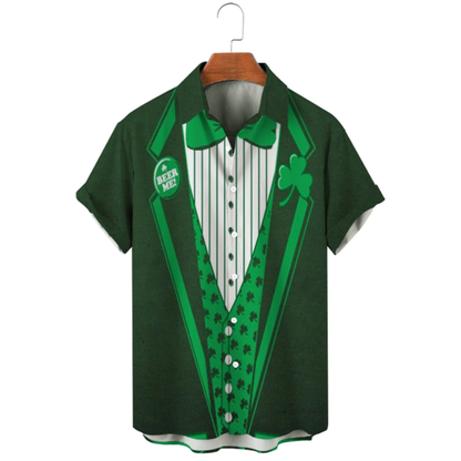 Saint Patrick's Day Of Gold Golden Hawaiian Shirt, St. Patrick's Day 3d Shirt, Shamrock Hawaiian Shirt PO0074