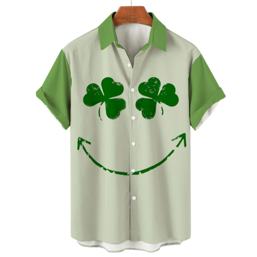 Saint Patrick's Day Of Gold Golden Hawaiian Shirt, St. Patrick's Day 3d Shirt, Shamrock Hawaiian Shirt PO0074