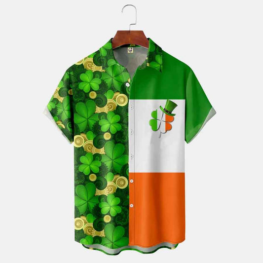 St. Patrick's Day Shamrocks hawaiian shirt PO0140