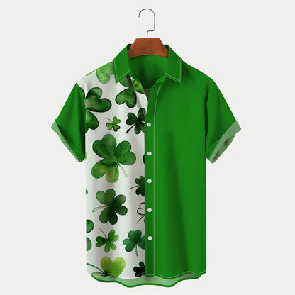 Men's St. Patrick's Hawaiian Shirts Clover Gnome, St. Patrick's Day gifts PO0096