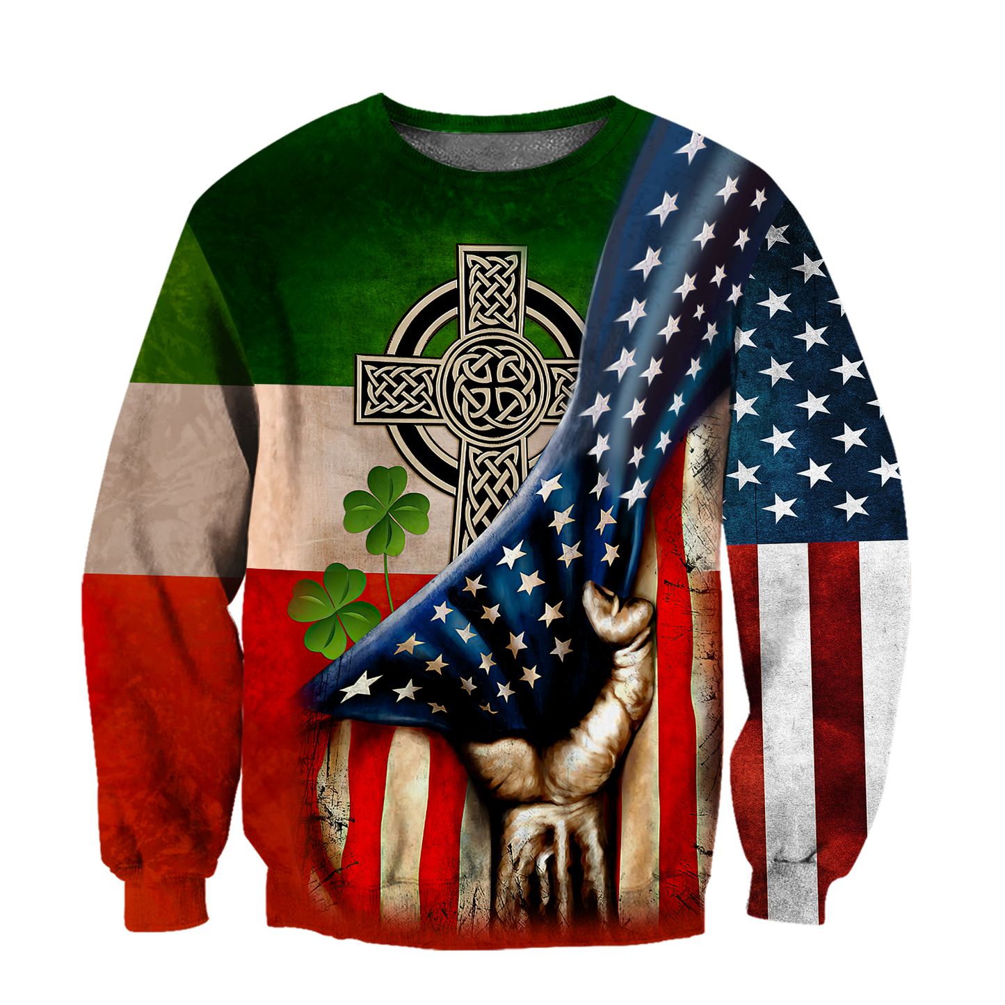 St Patrick's Day USA Flag 3D Shirt, St Patrick's Day Shirt, American Flag Shirt, Saint Patrick's Day Shirt, Irish Shirt, USA Flag Shirt PO0297