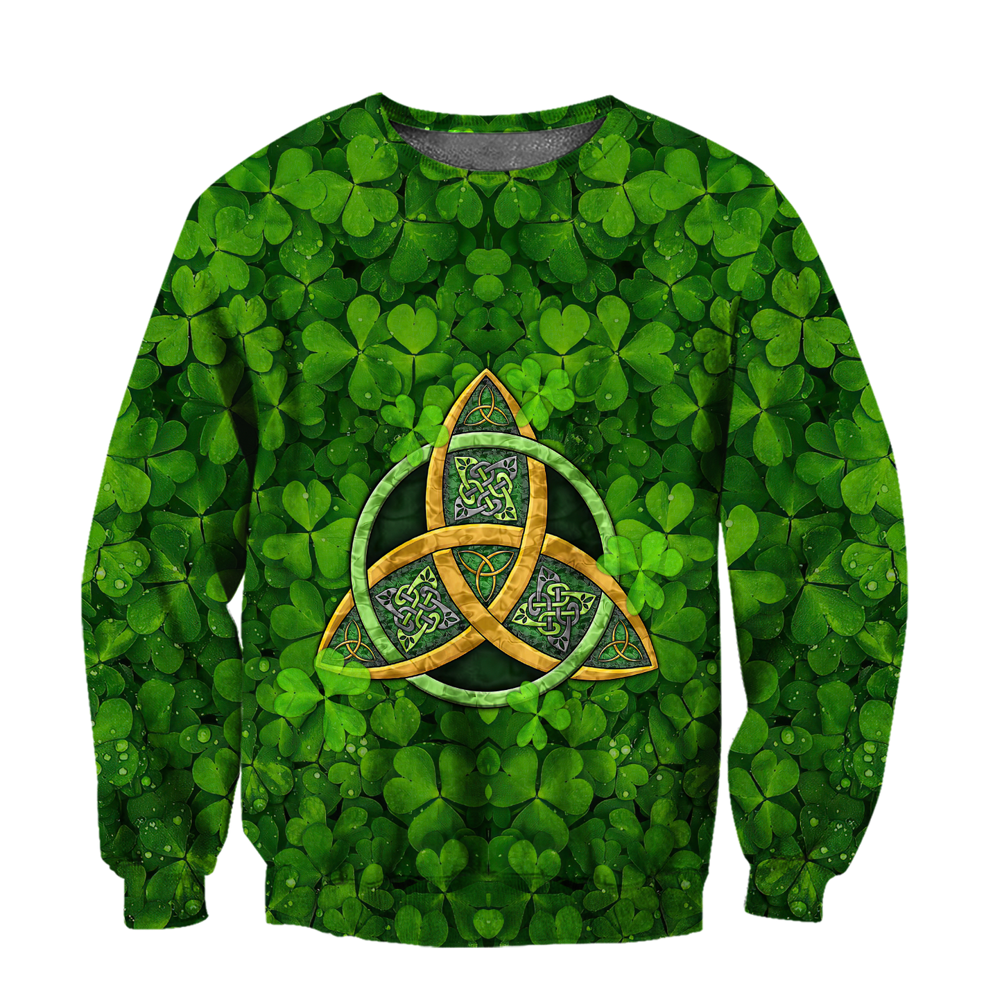 St Patrick's Day Pattern Shamrock Shirt, Shamrock All Over Print Shirt, Gift For Patrick's Day PO0301