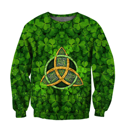 St Patrick's Day Pattern Shamrock Shirt, Shamrock All Over Print Shirt, Gift For Patrick's Day PO0301