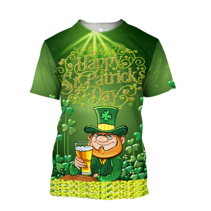 Happy St Patrick's Day Hoodie Sweater All Over Printed Shirt, Let Day Drink Beer Shirt PO0238