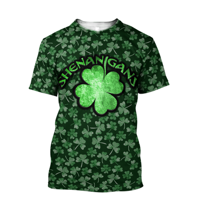 Shenanigans Shamrock 3D Shirt, Matching St Patrick's Day Shirts, St Patrick's Day Shirt, Irish Shirt, Lucky Shirt PO0298