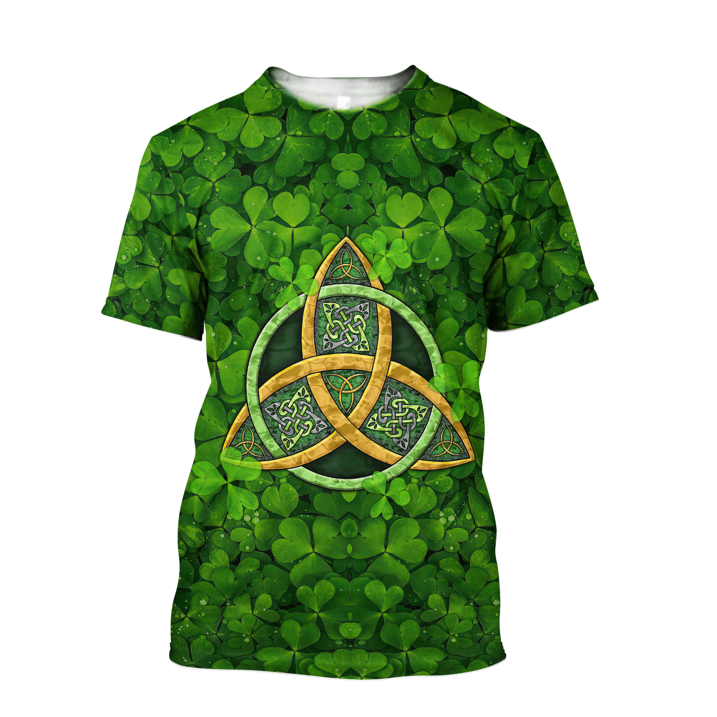 St Patrick's Day Pattern Shamrock Shirt, Shamrock All Over Print Shirt, Gift For Patrick's Day PO0301