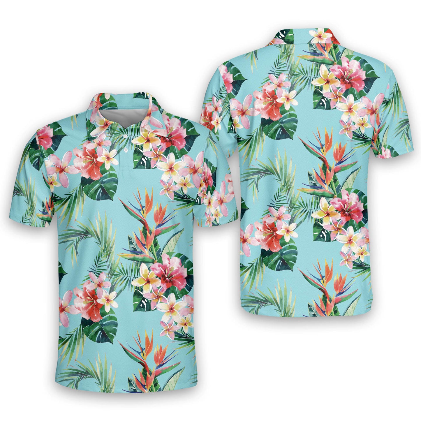 Floral Tropical Tropical Sports Golf Polo Shirt GM0159