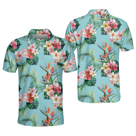 Floral Tropical Tropical Sports Golf Polo Shirt GM0159