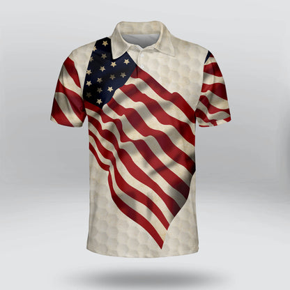 Proud Golf American Flag Golf Polo Shirt GM0093