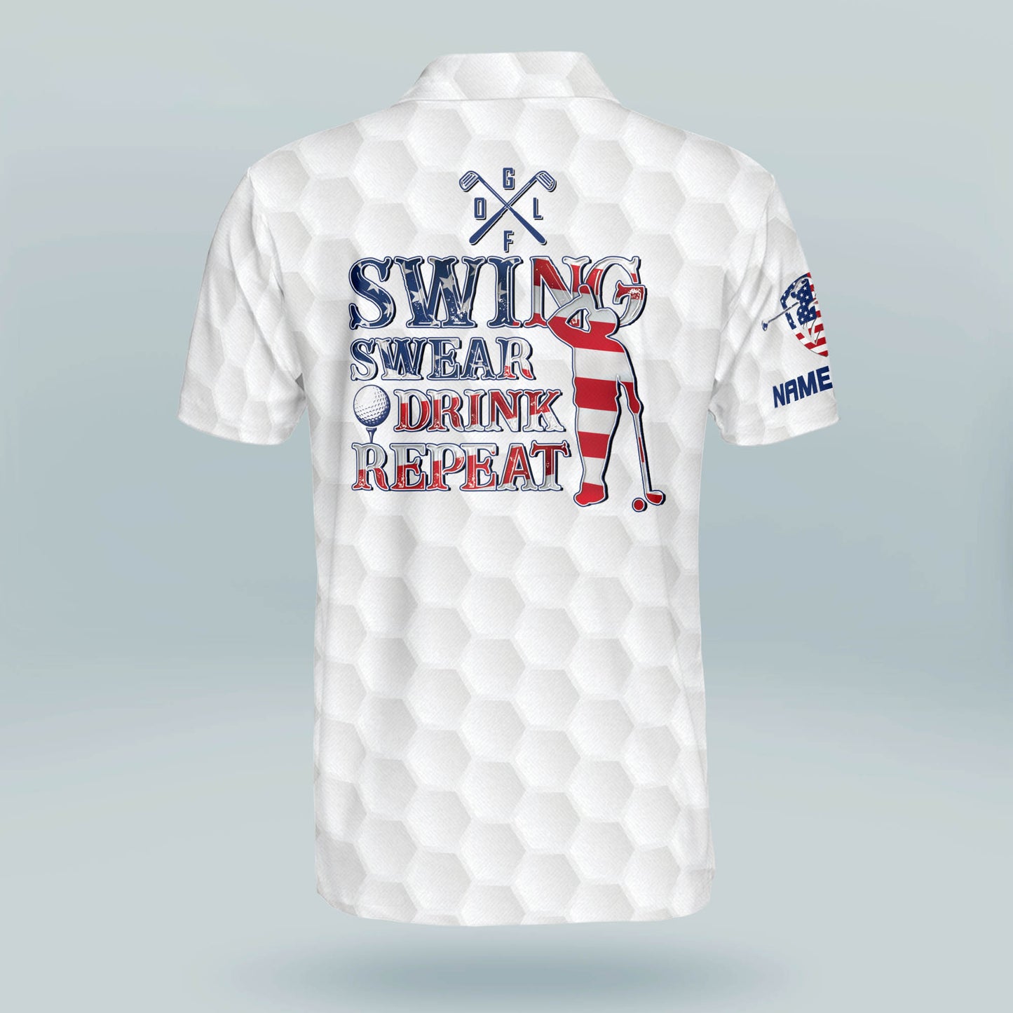 Swing Swear Drink Repeat Golf Polo Shirt GM0295