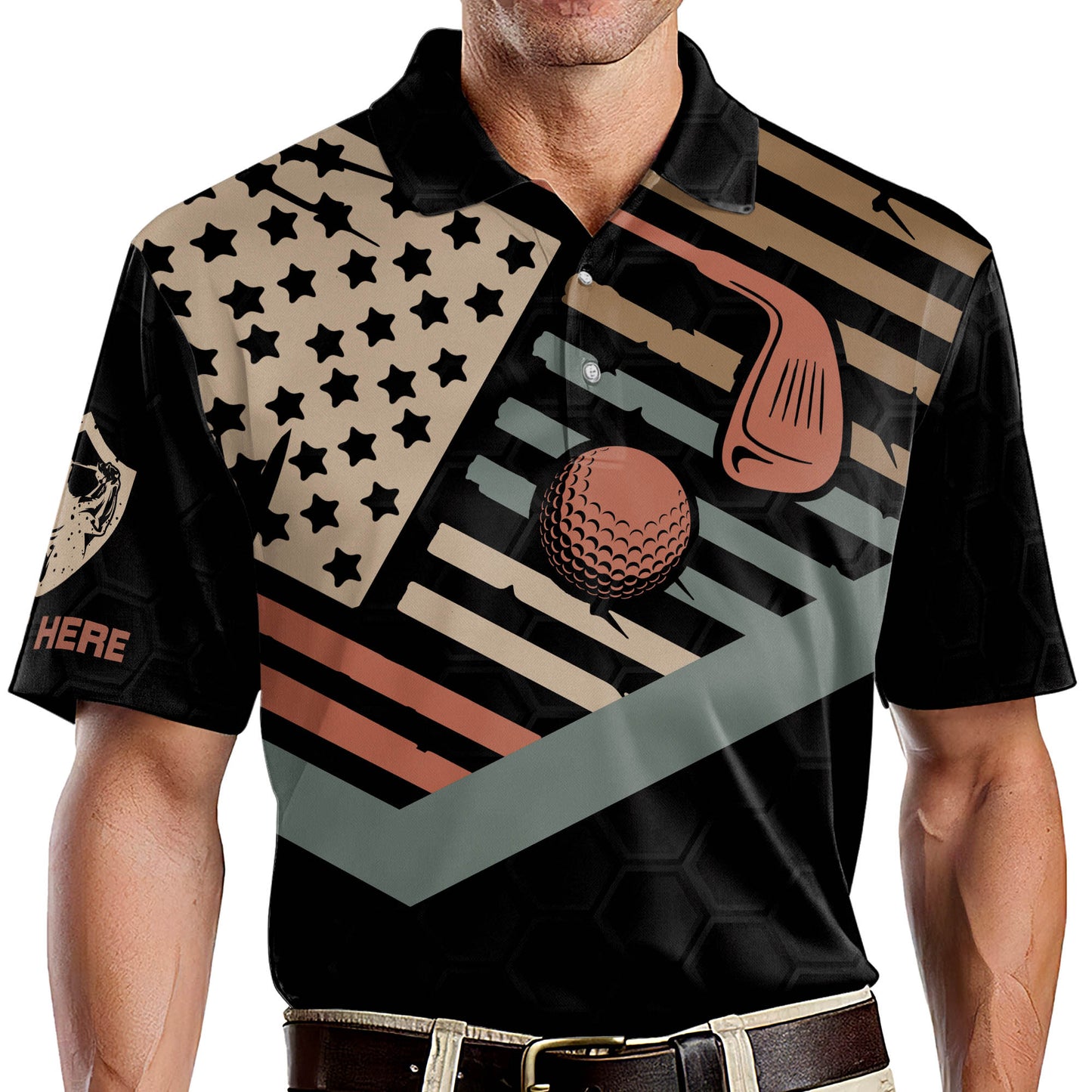 Dad The Man The Myth The Golfing Legend Golf Polo Shirt GM0047