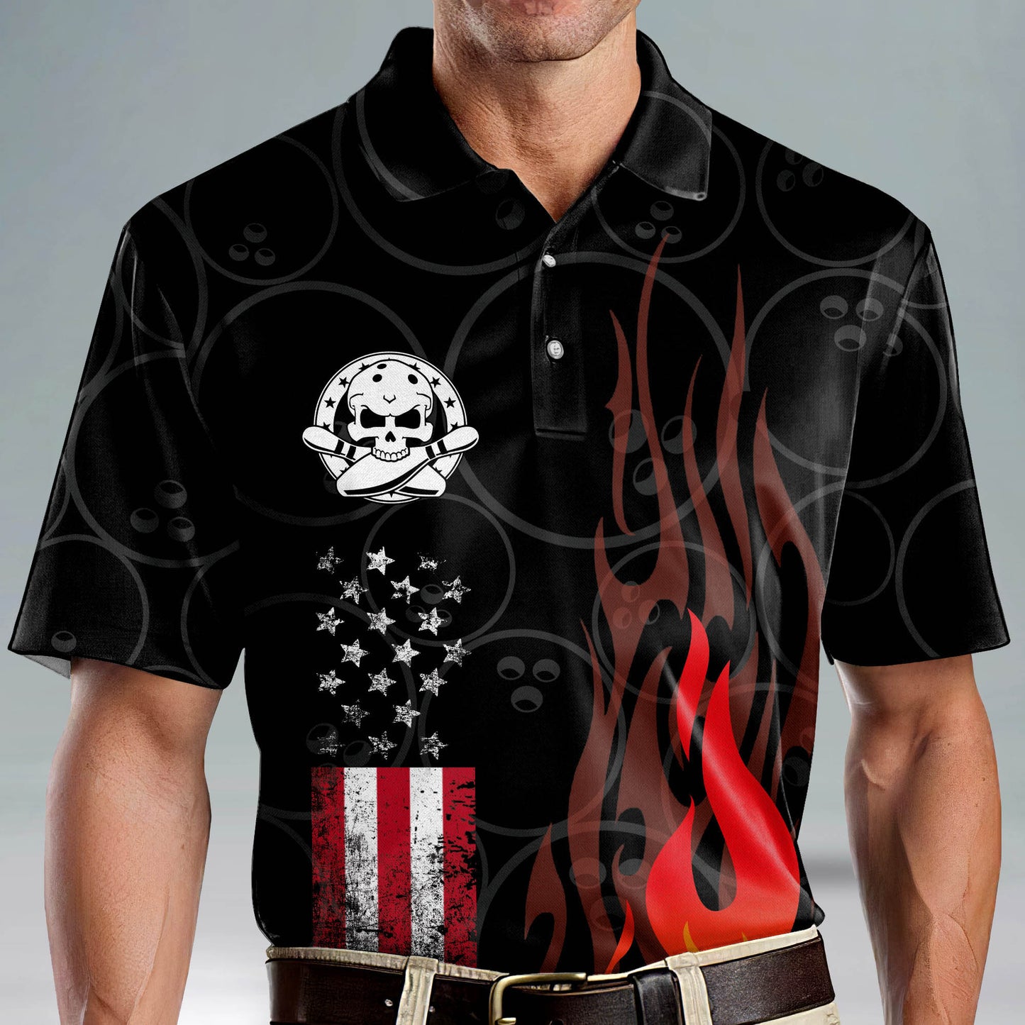 Custom American Flag Bowling Shirts BM0012