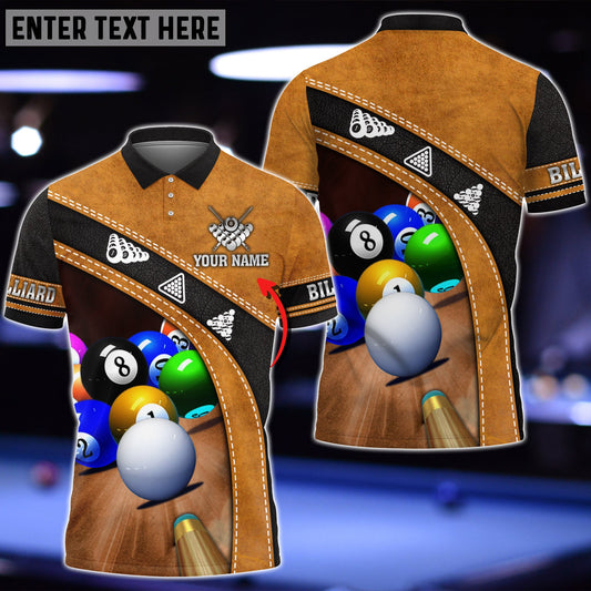 Lasfour Billiard Brown N Black Personalized Name Shirt BIA0236