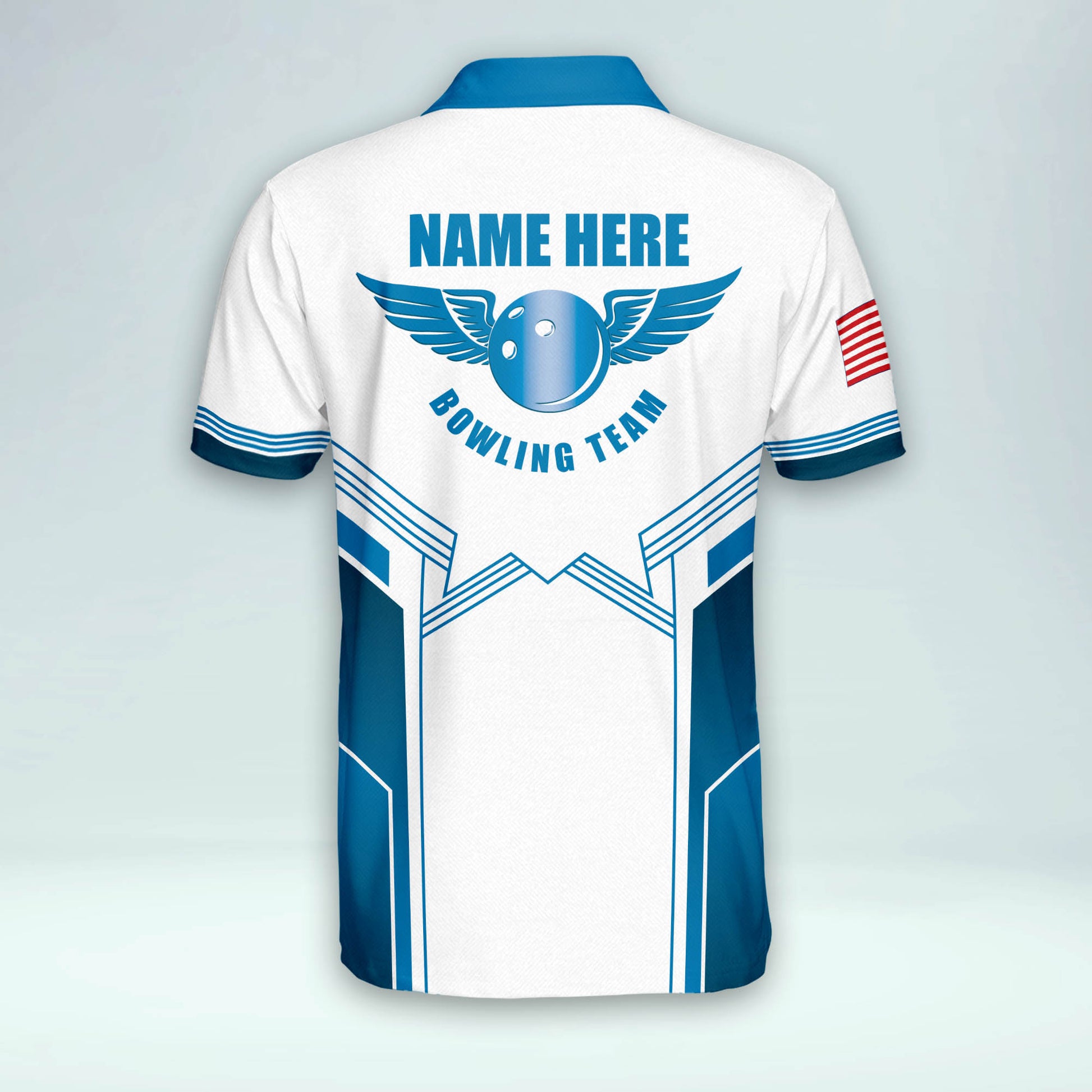 Custom Bowling Shirts for Men and Women - Eagles Bowling Team Shirts for Men and Women - Customized American Flag Designer Bowling Shirt