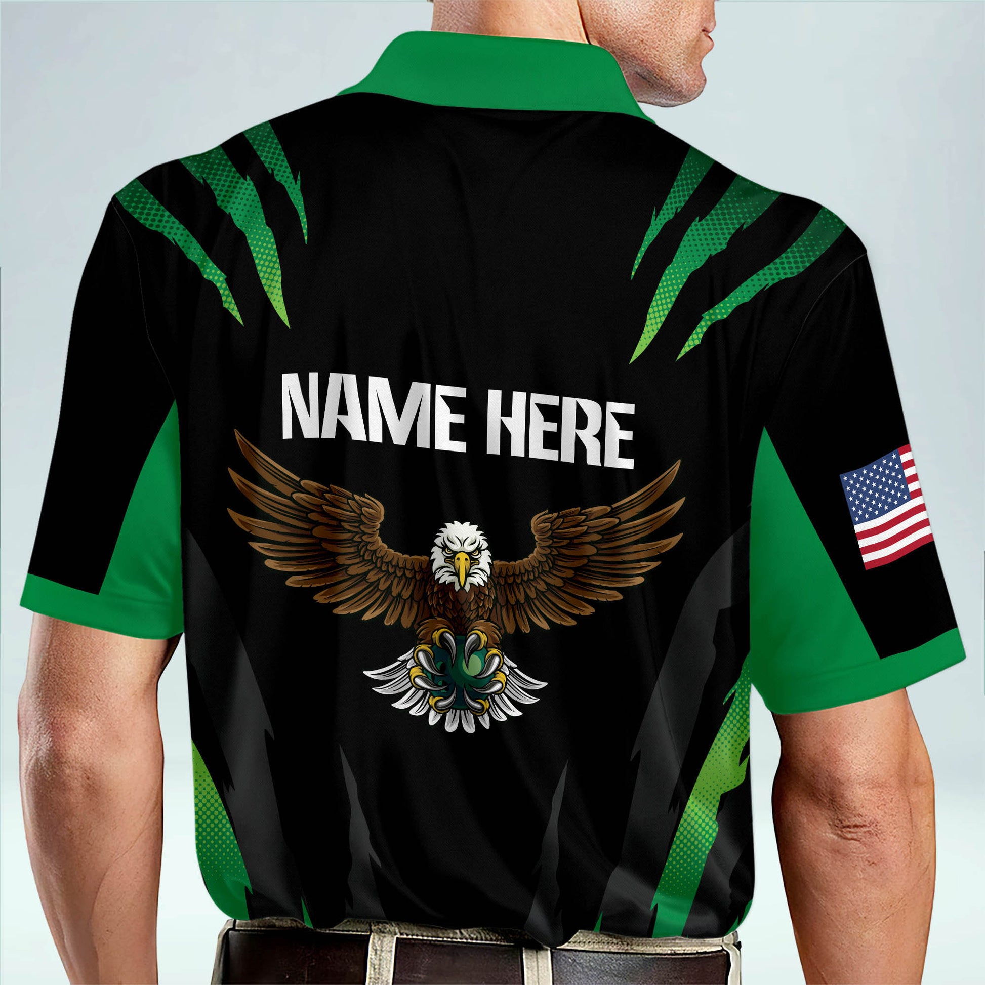 Custom Bowling Shirts For Men - Eagles Short Sleeve Bowling Team Shirts For  Men - Men's Customized American Flag Designer Bowling Shirt For Men –  Lasfour