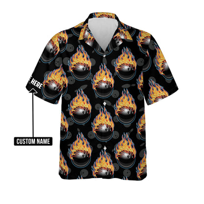 Bowling Ball Flame Hawaiian Shirts HB0003