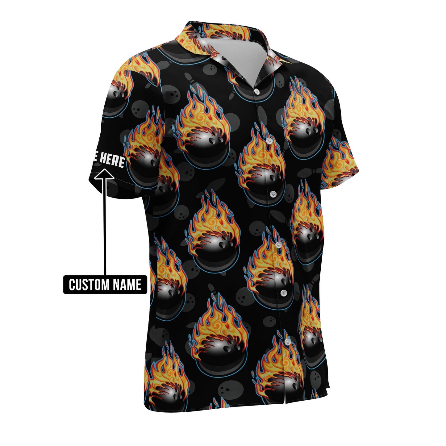 Bowling Ball Flame Hawaiian Shirts HB0003