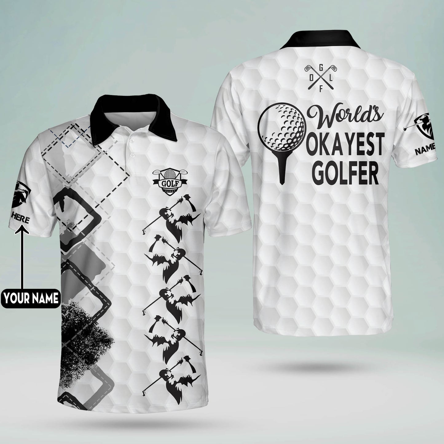 World's Okayest Golfer Polo Shirt GM0137