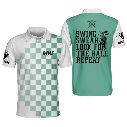 Swing Swear Look for The Ball Repeat Golf Polo Shirt GM0285