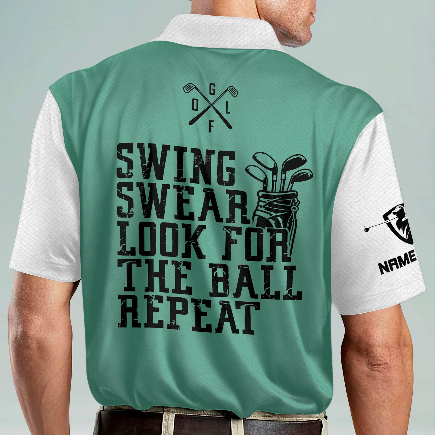 Swing Swear Look for The Ball Repeat Golf Polo Shirt GM0285