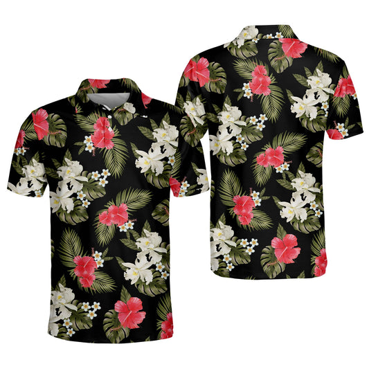 Floral Tropical Floral Golf Polo Shirt GM0258