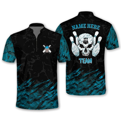 Custom Skull Bowling Jersey For Team BO0152