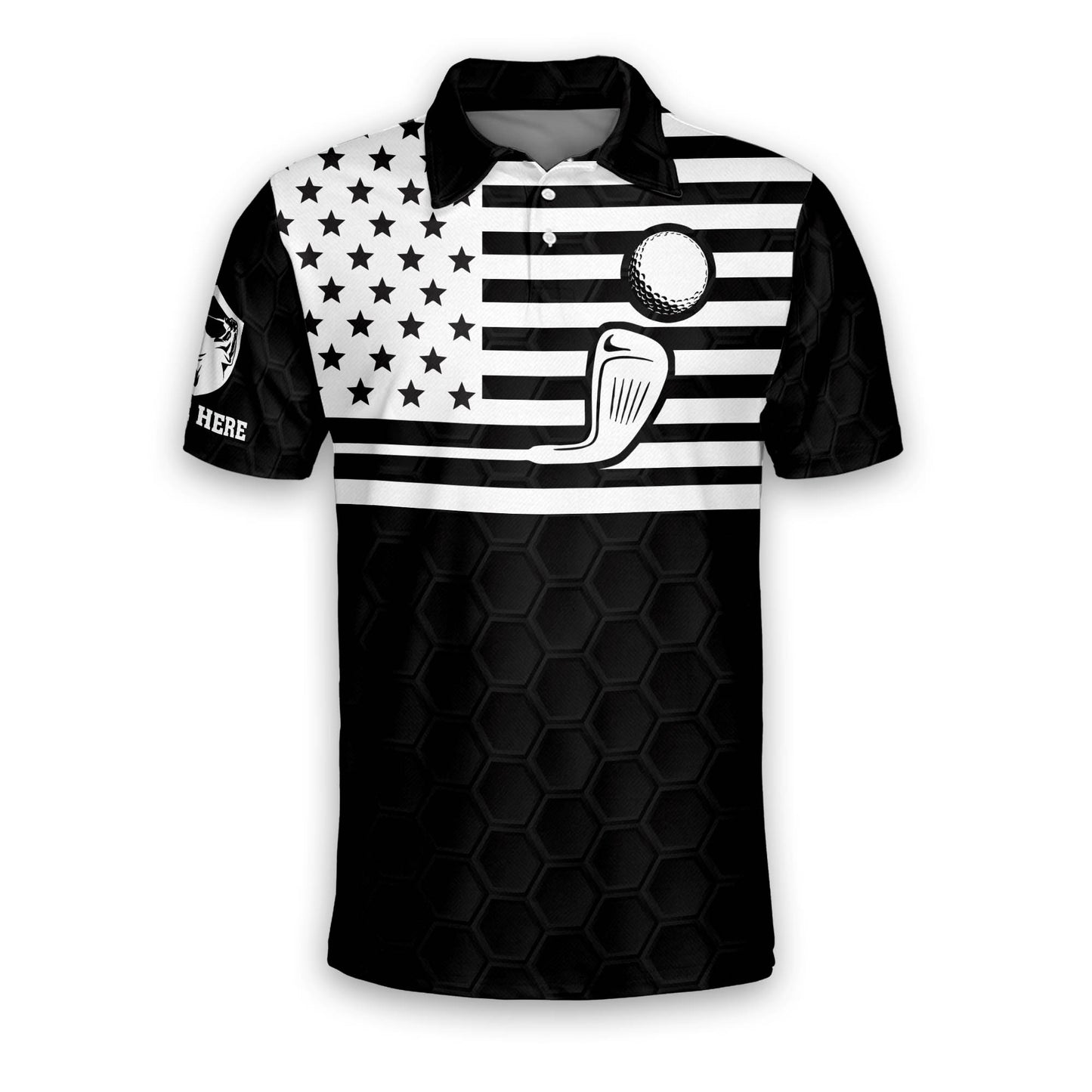 American Flag Golfer Polo Shirt GM0128