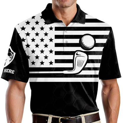 American Flag Golfer Polo Shirt GM0128